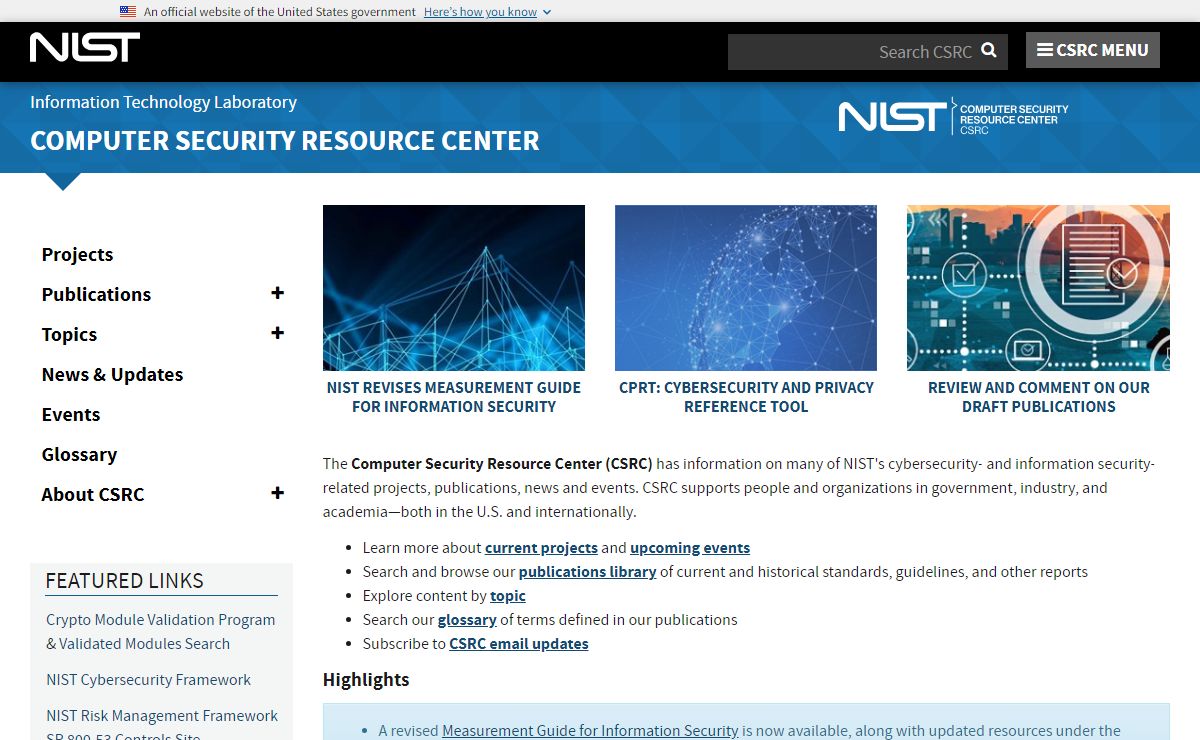 NIST Computer Security Resource Center | CSRC