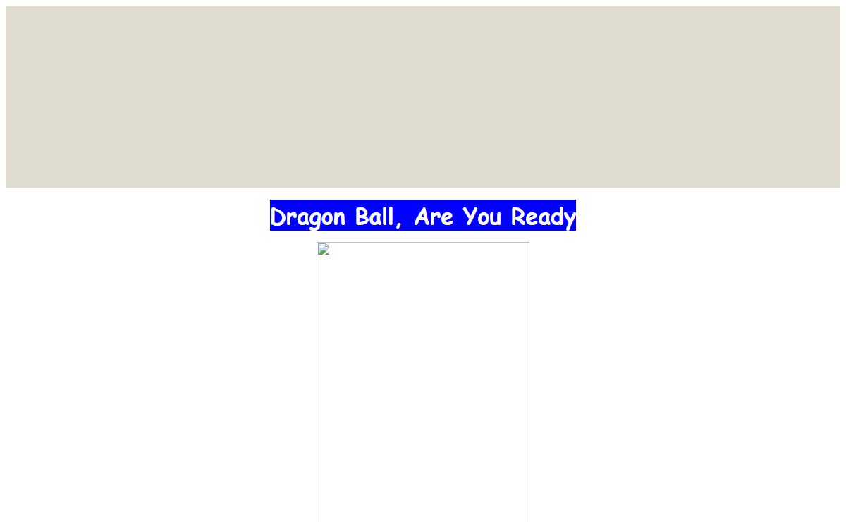 Are You Ready for DBZ