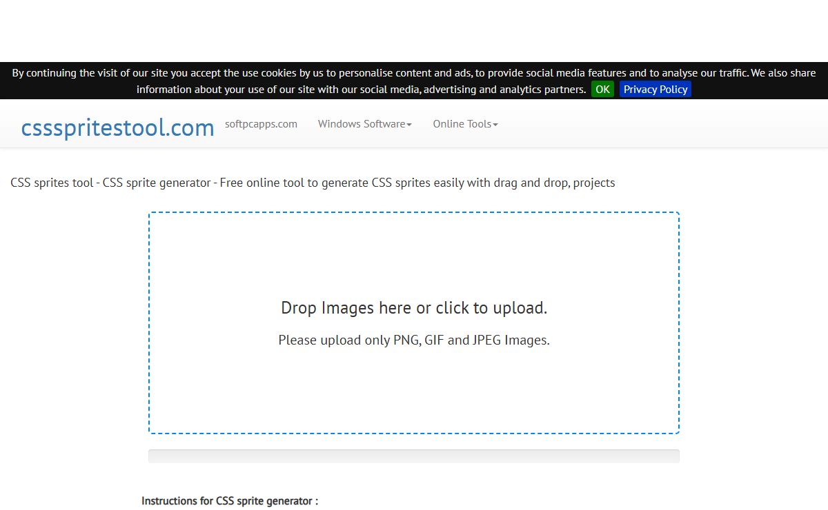 CSS sprites tool - CSS sprite generator - Online tool