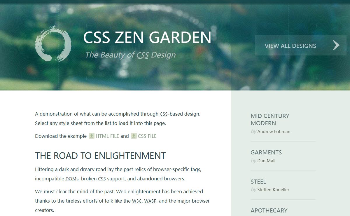 CSS Zen Garden: The Beauty of CSS Design