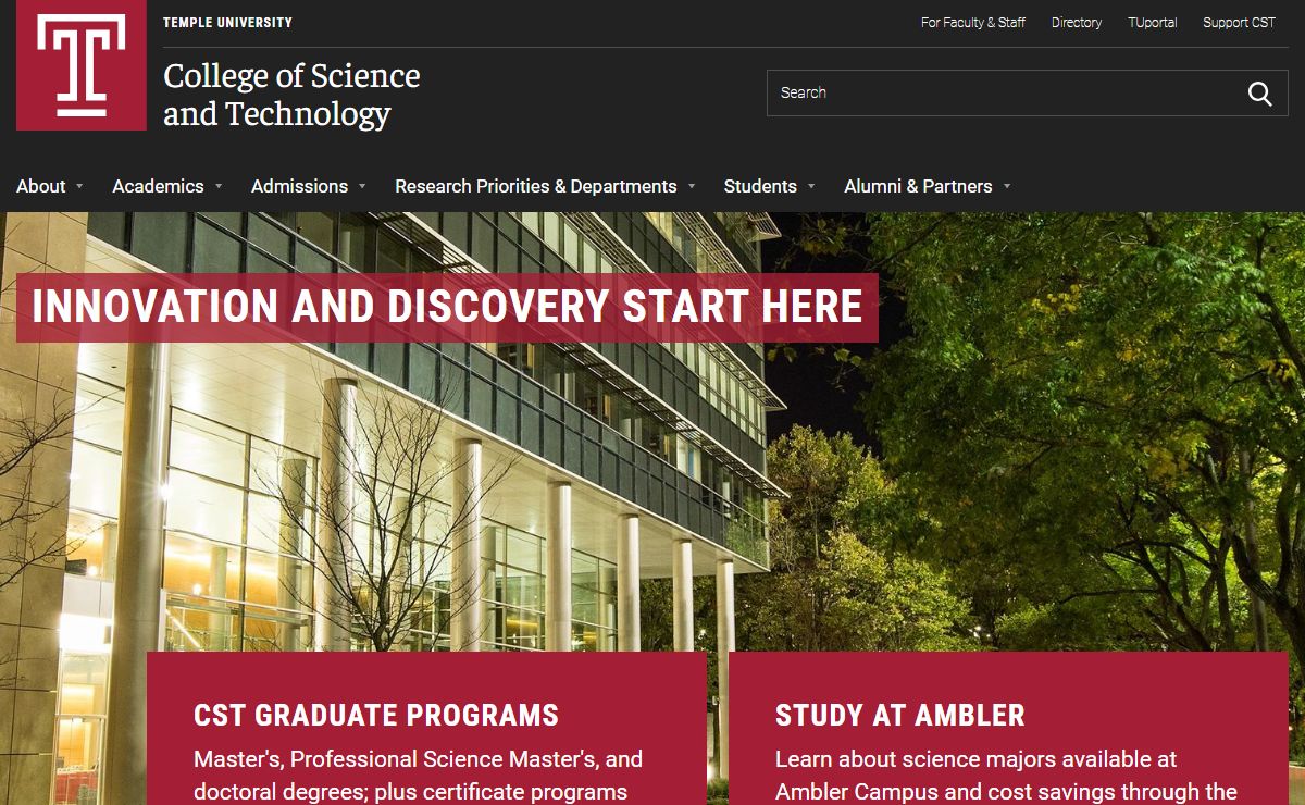 Temple University College of Science and Technology
