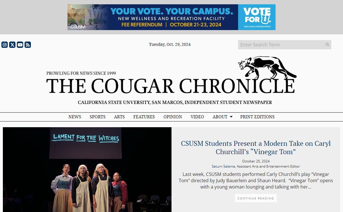 The Cougar Chronicle - The independent student news site of San Marcos, California