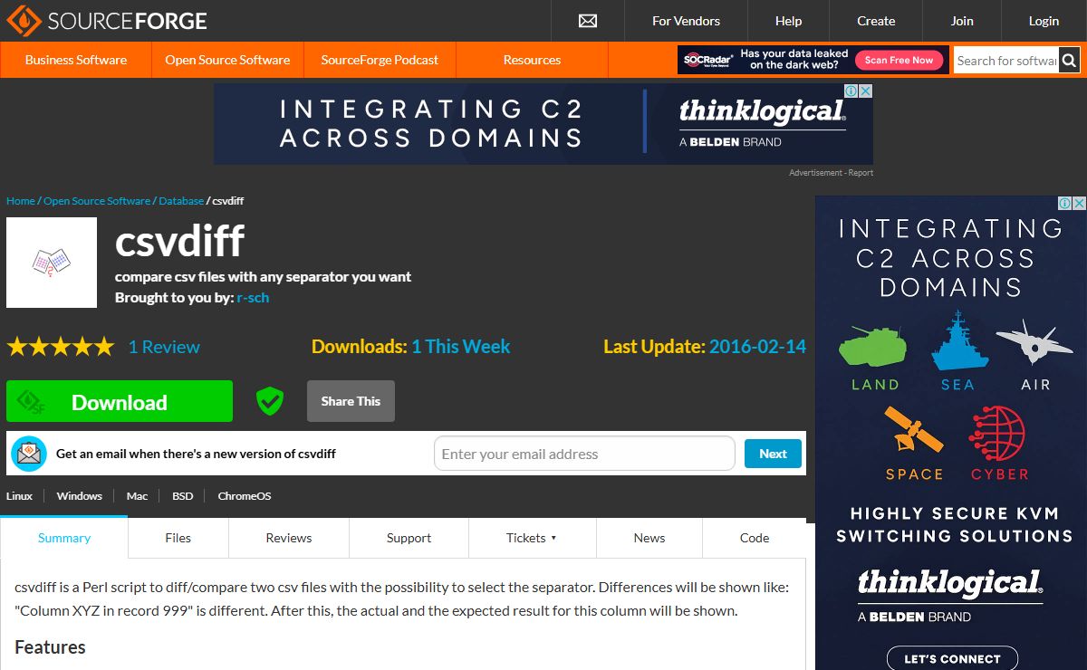 csvdiff download | SourceForge.net