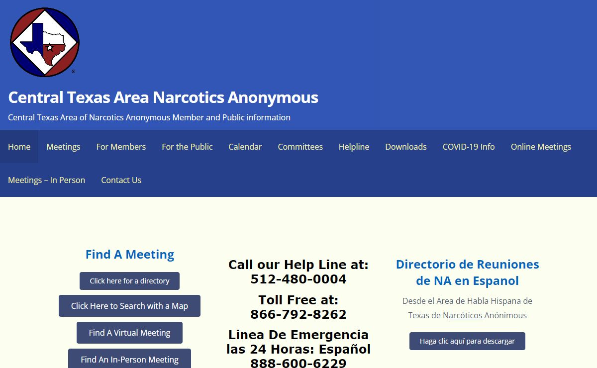 Central Texas Area Narcotics Anonymous – Central Texas Area of Narcotics Anonymous Member and Public information