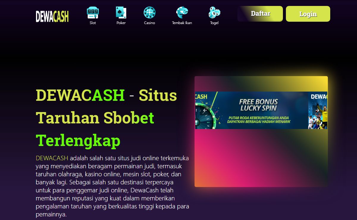 DewaCash | Taruhan Sbobet Paling Lengkap dan Odds Tinggi