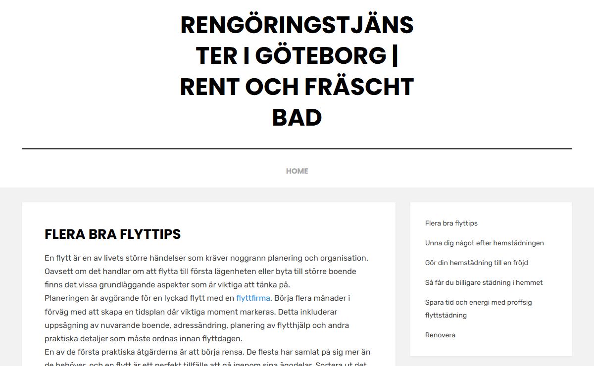 Rengöringstjänster i Göteborg | Rent och fräscht bad