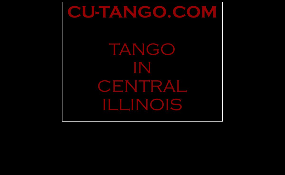 CU-Tango :: Your Guide to Argentine Tango in Champaign-Urbana, Illinois