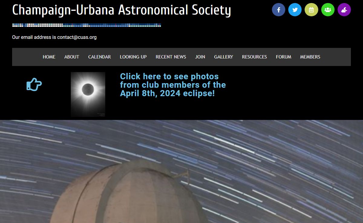 Champaign-Urbana Astronomical Society – Science, Education, Community, Fun