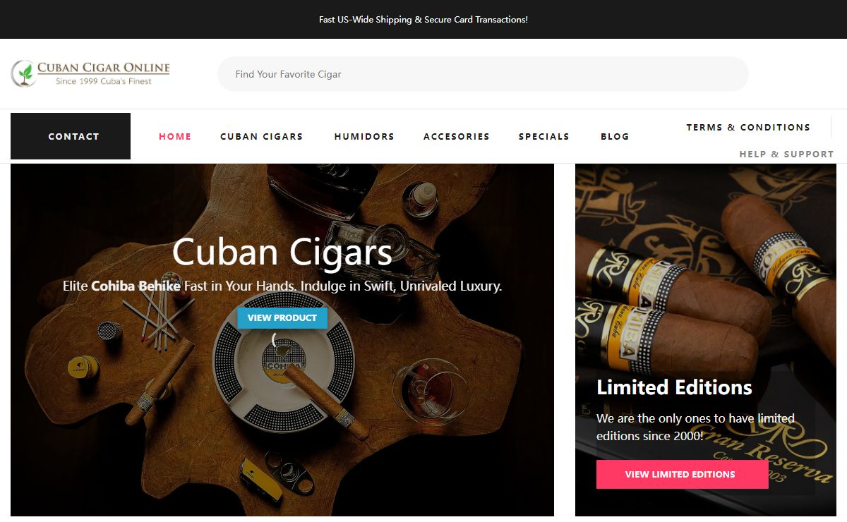 Cuban Cigars Online Store | Authentic Habanos Cigars