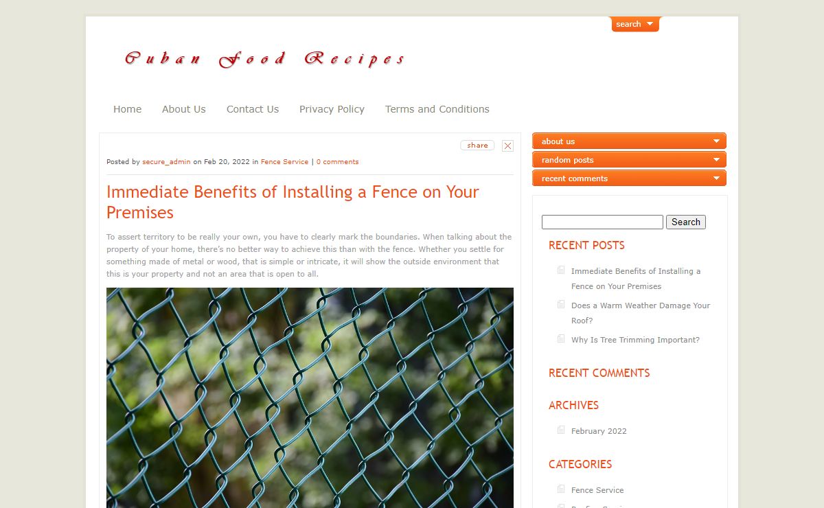 Cuban Food Recipes - tree trimming service, fence installation, roofing services