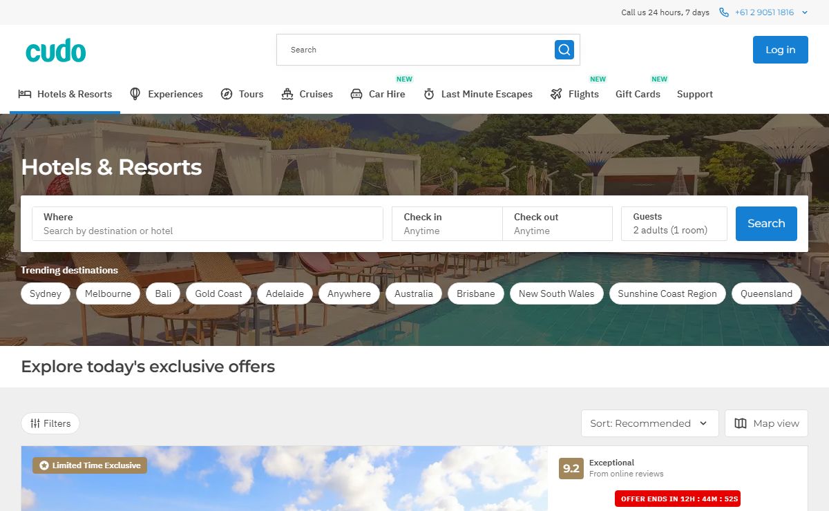 Hotels & Resorts - Cudo AU