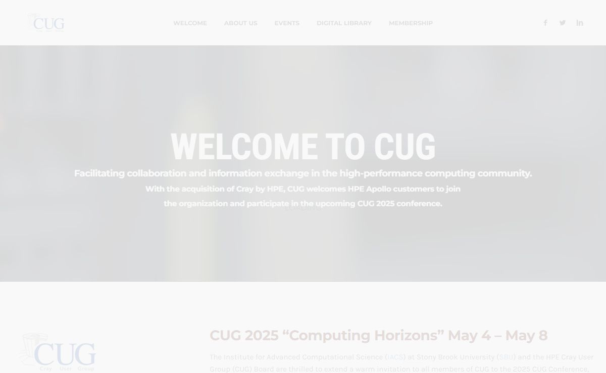 CUG – Cray User Group