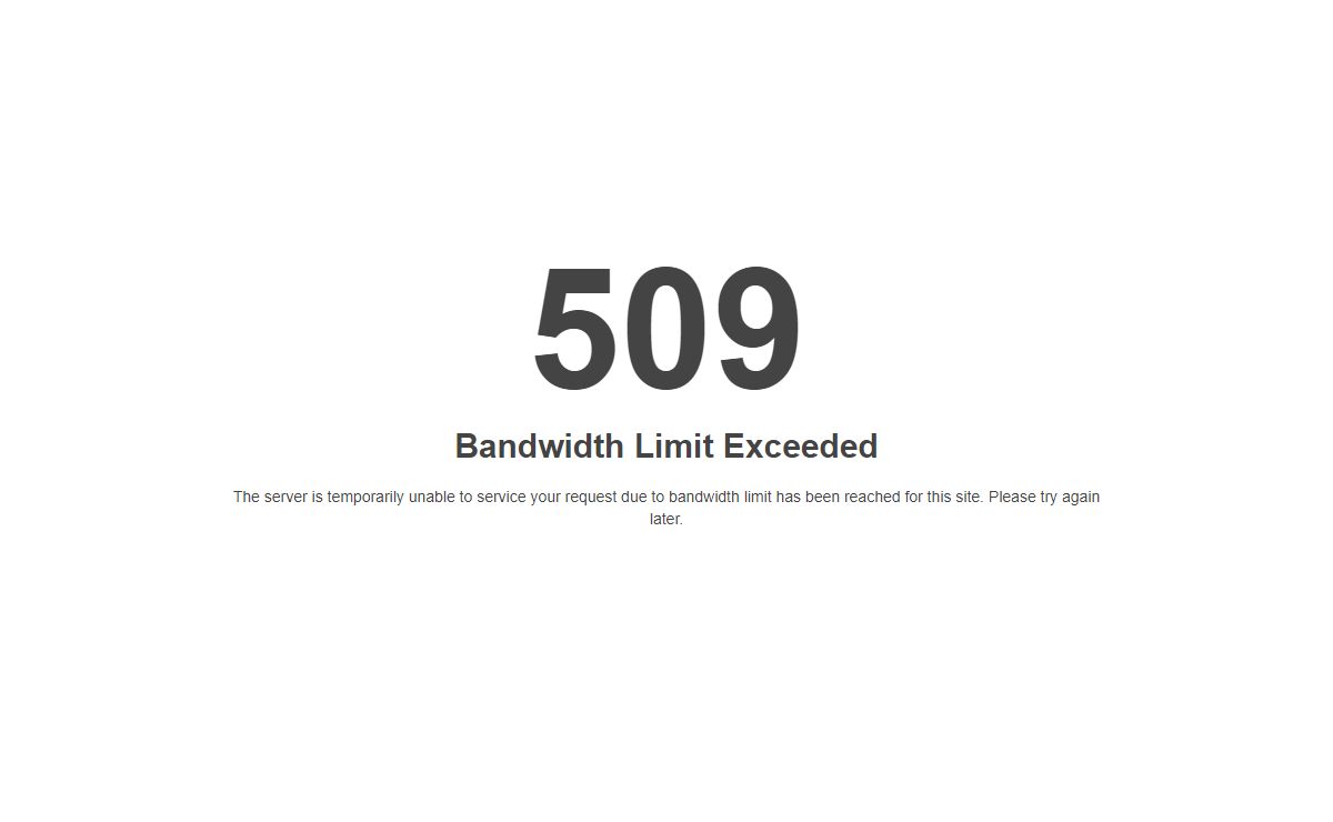 509 Bandwidth Limit Exceeded