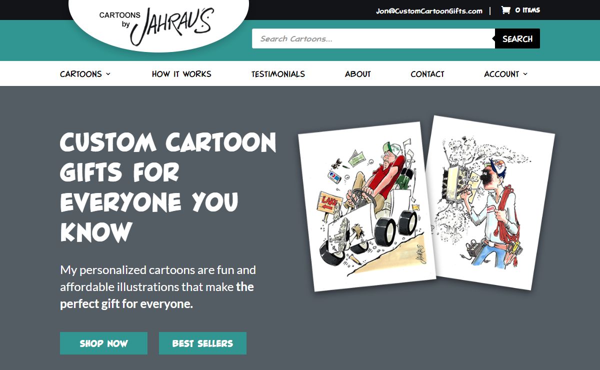 Custom Cartoon Gifts | Personalized Cartoons by Jahraus