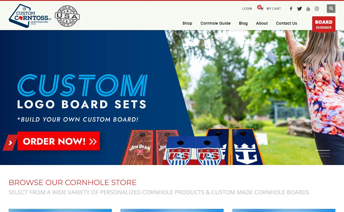 Buy Custom Made Cornhole Boards & Accessories | Custom Corntoss