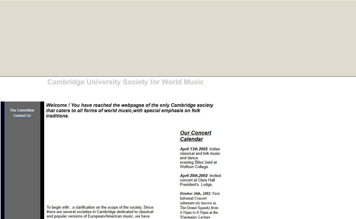 Cambridge University Society for World Music