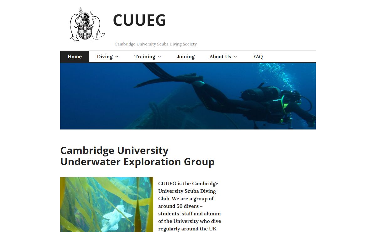 CUUEG – Cambridge University Scuba Diving Society