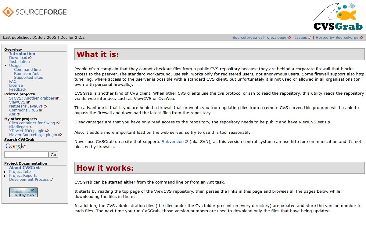 CVSGrab - CVSGrab - Read sources stored in CVS behind a firewall