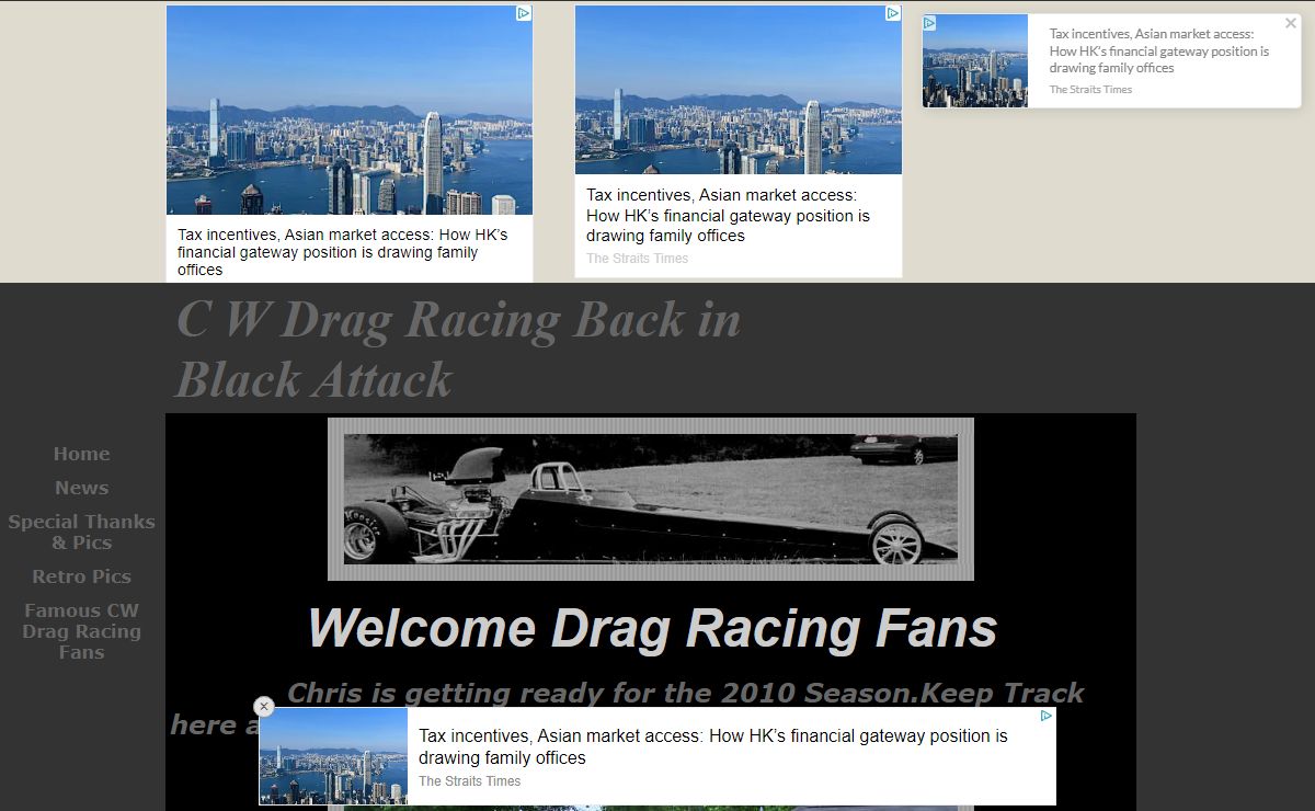C W Drag Racing Back in Black Attack