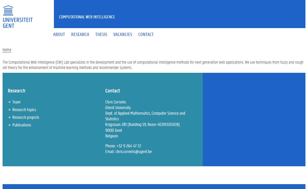 CWI - UGent