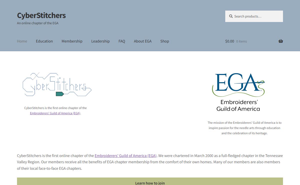CyberStitchers – An online chapter of the EGA