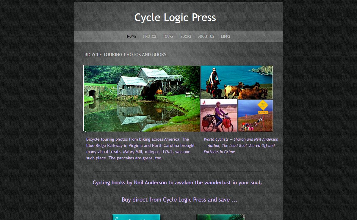 Bicycle touring photos and books