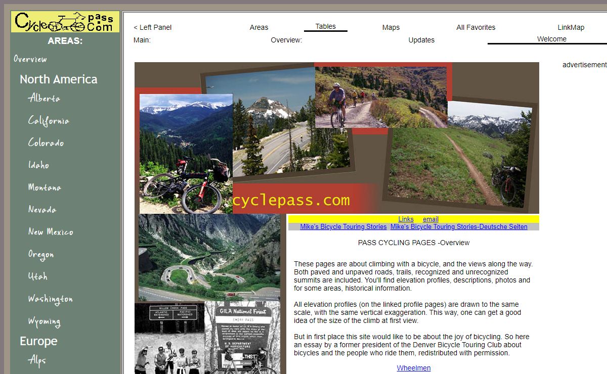 Pass Cycling Pages: Overview