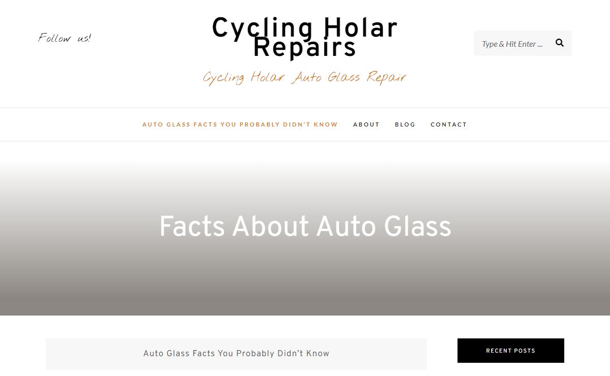 Cycling Holar Repairs – Cycling Holar Auto Glass Repair