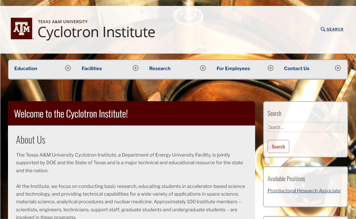 Cyclotron Institute – Nuclear Science at Texas A&M University