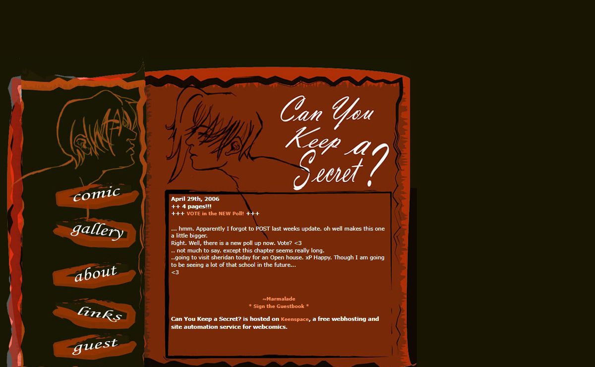 Can You Keep A Secret? --- An online comic by Marmalade --
