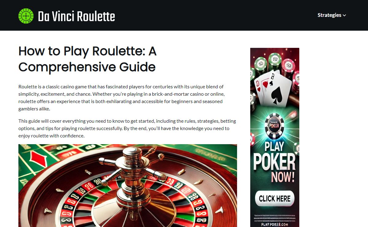 Da Vinci Roulette - How to Play Roulette: A Comprehensive Guide