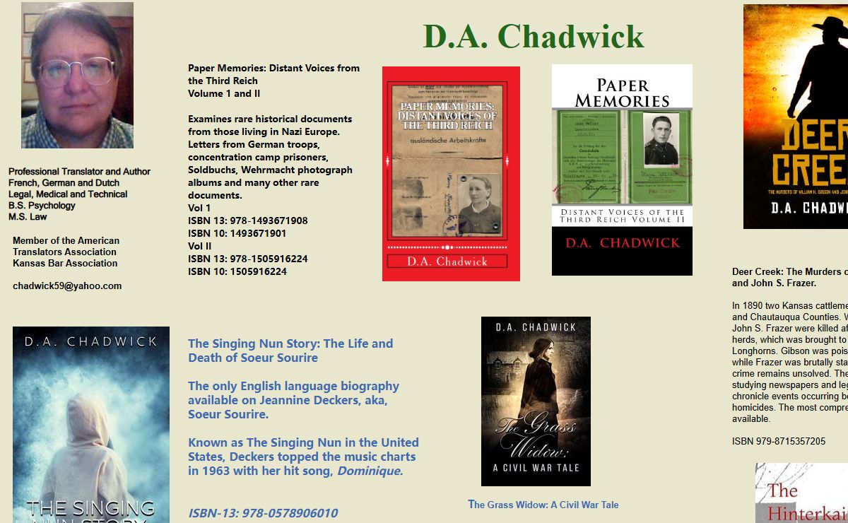 Author D.A. Chadwick
