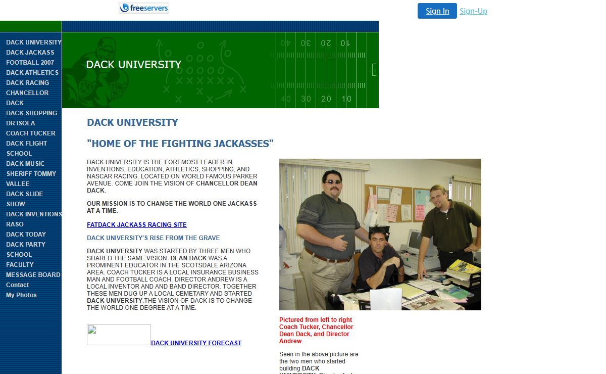 DACK UNIVERSITY