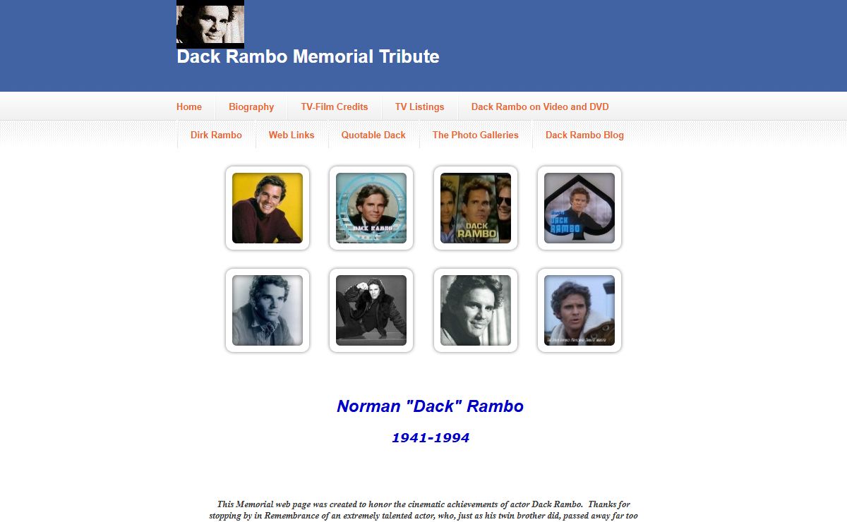 Dack Rambo Memorial Tribute