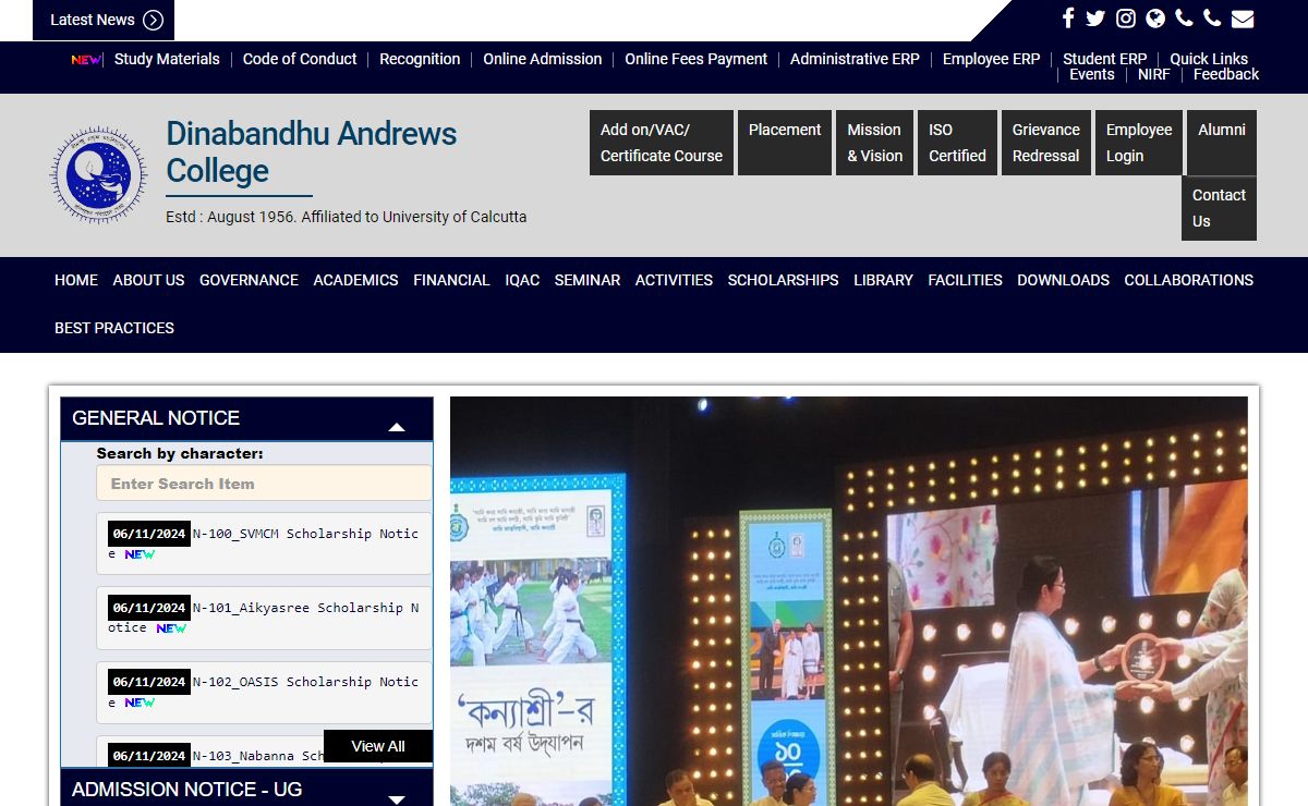 Welcome to Dinabandhu Andrews College Official Website