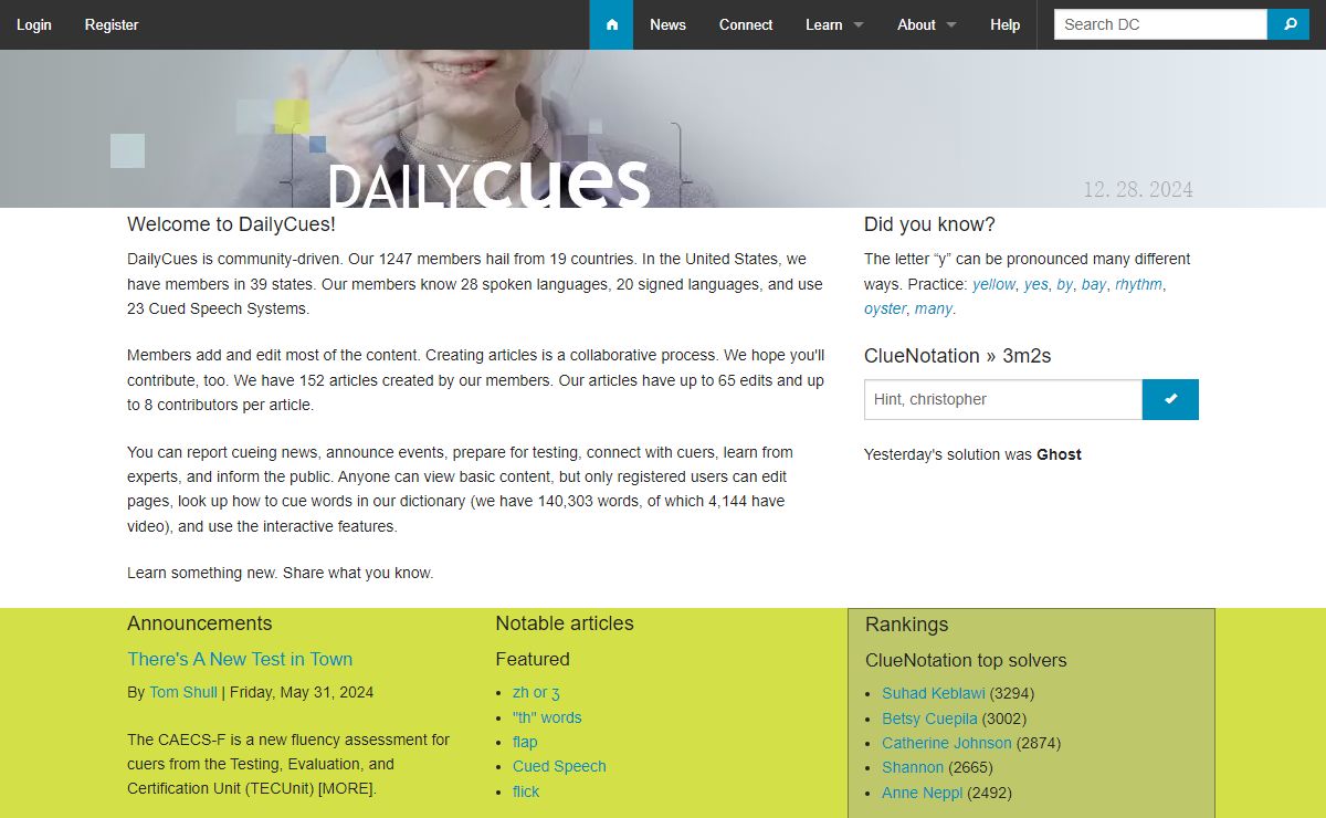 DailyCues: Your daily resource for everything Cued Speech