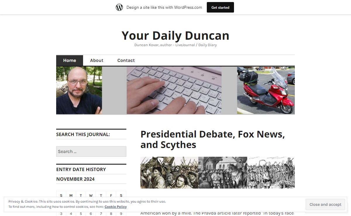 Your Daily Duncan – Duncan Kovar, author – LiveJournal / Daily Diary