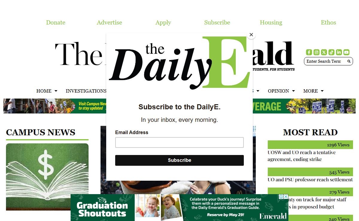 Daily Emerald - The Student News Site of University of Oregon