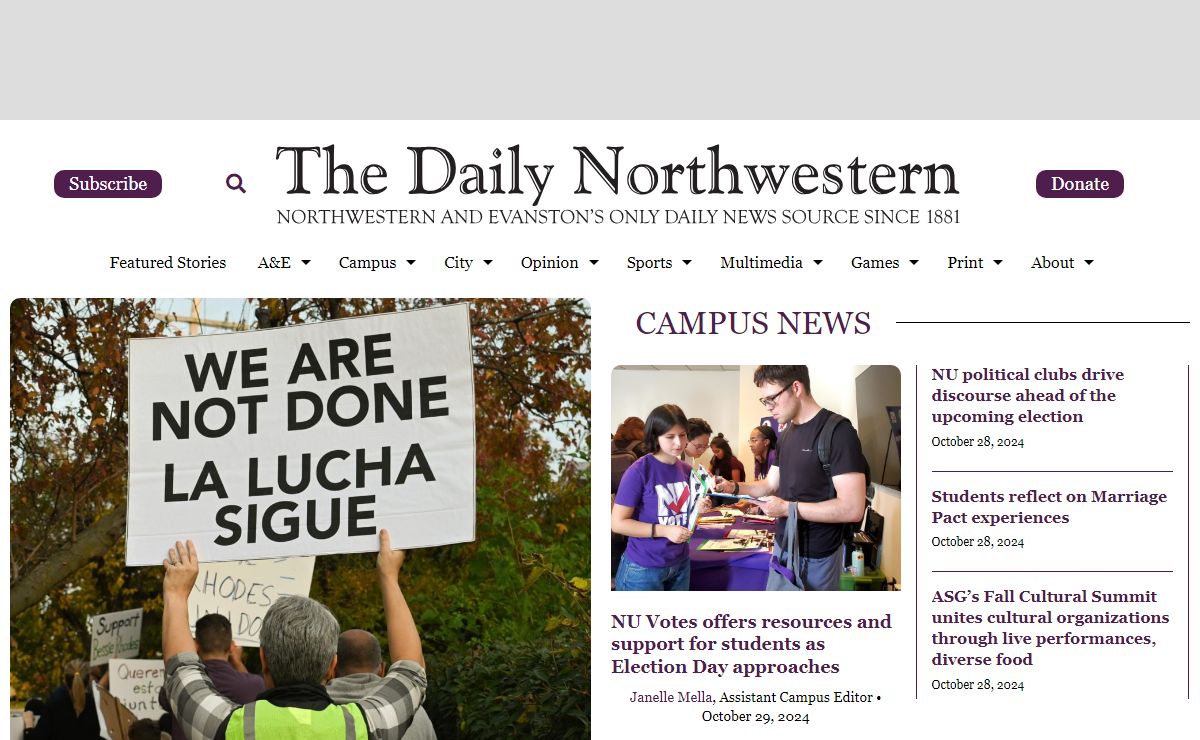 Northwestern University and Evanston's Only Daily News Source Since 1881