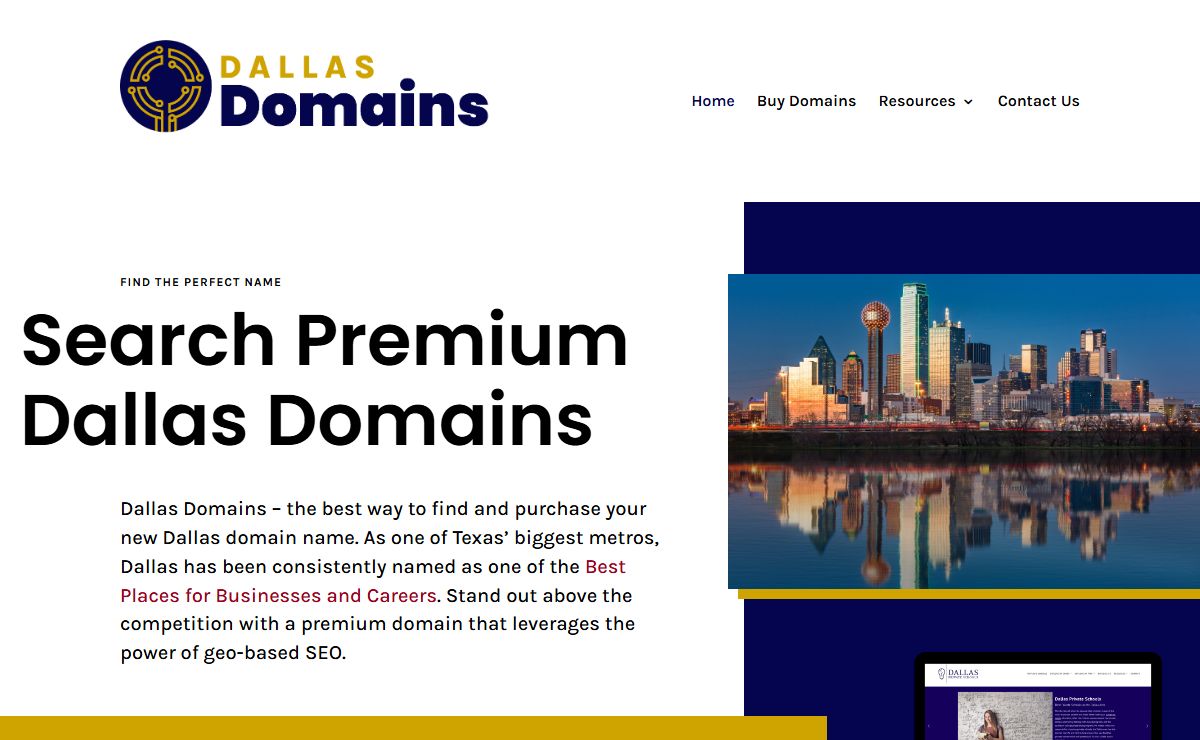 Dallas Domains | Claim Your Dallas Domain