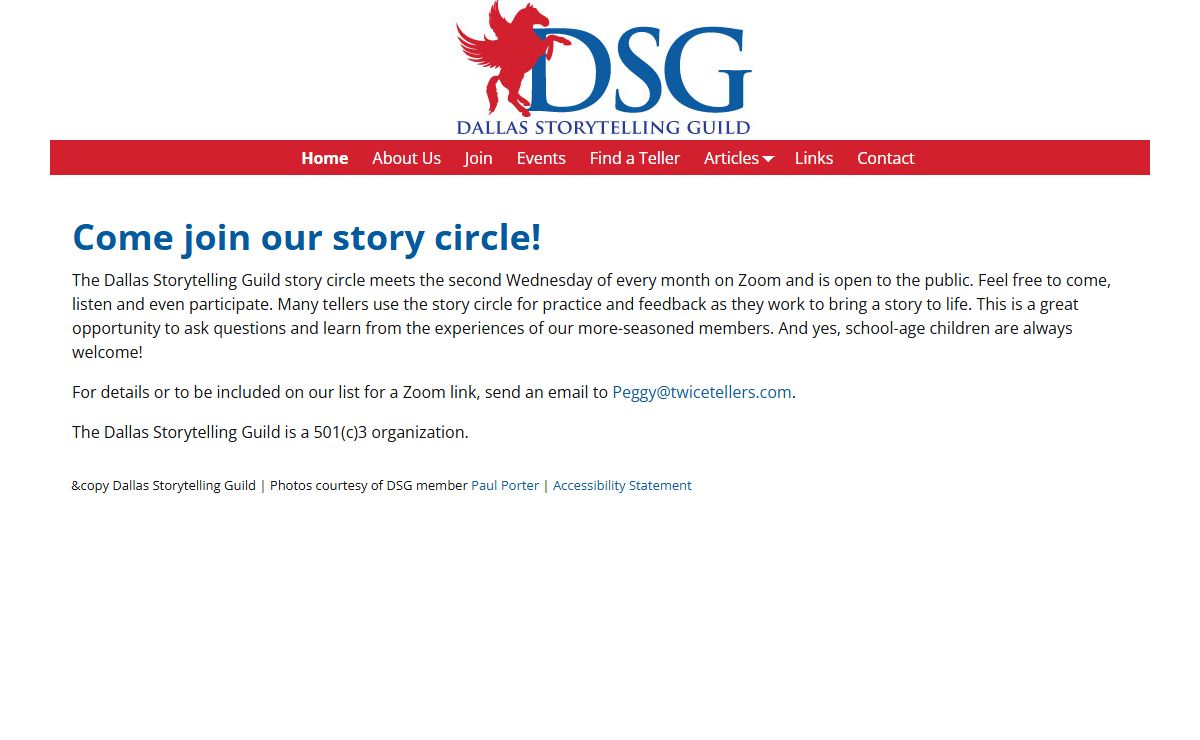 Dallas Storytelling Guild – Storytellers meet and share in the Dallas area