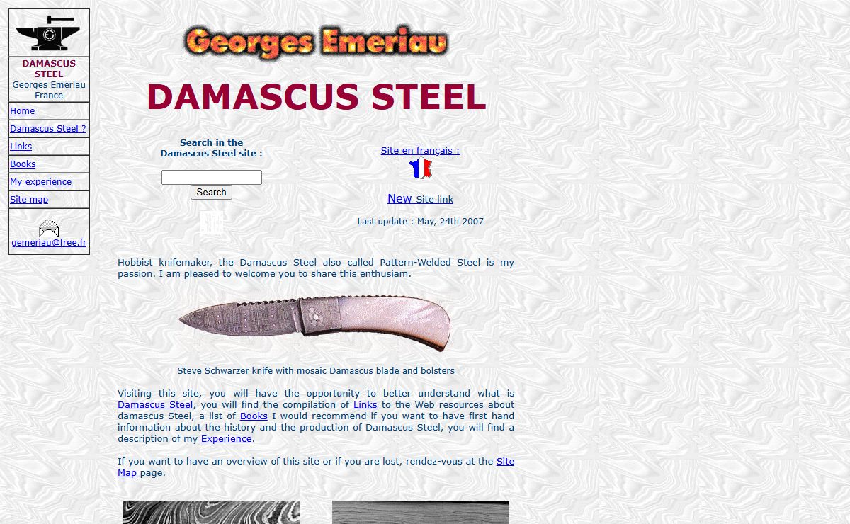 Damascus Steel and Hand Forged Knives - Home page