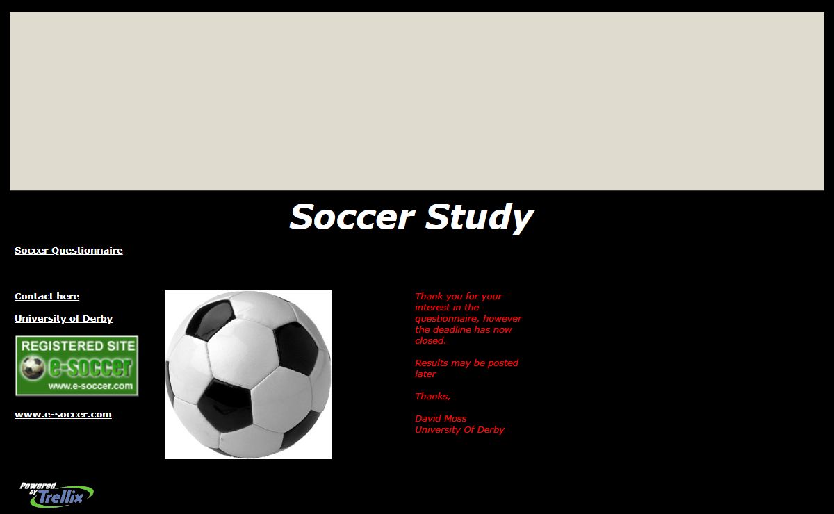 Soccer Study