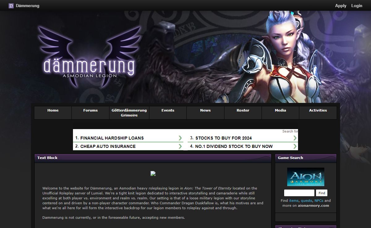 Dämmerung - An Aion Roleplaying Legion