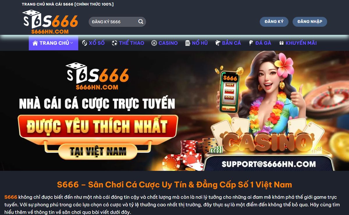 S666 - Link Đăng Nhập Trang Chủ Nhà Cái S666 Chính Thức 2024