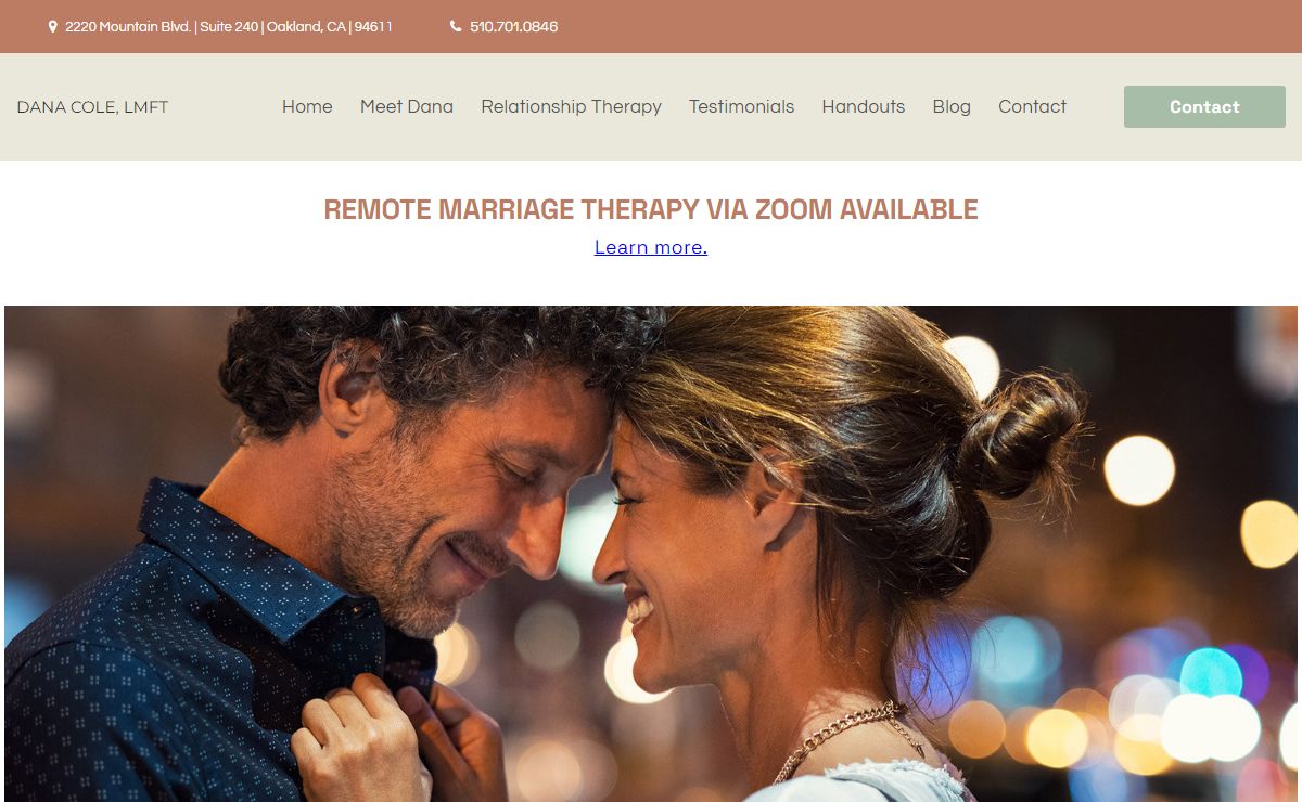 Dana Cole, LMFT - Oakland Relationship Therapist | Imago Therapy