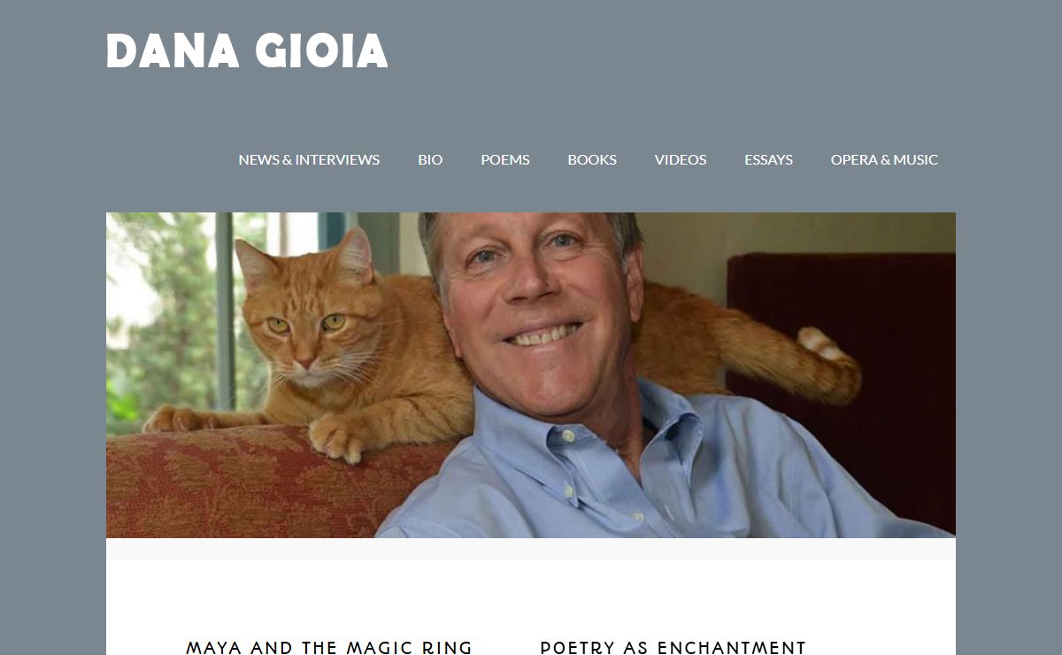 Dana Gioia – Official Site – Official site for poet and critic Dana Gioia