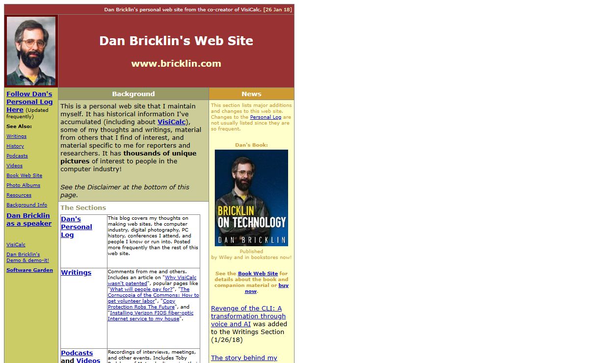 Dan Bricklin: The personal web site of the co-creator of VisiCalc
