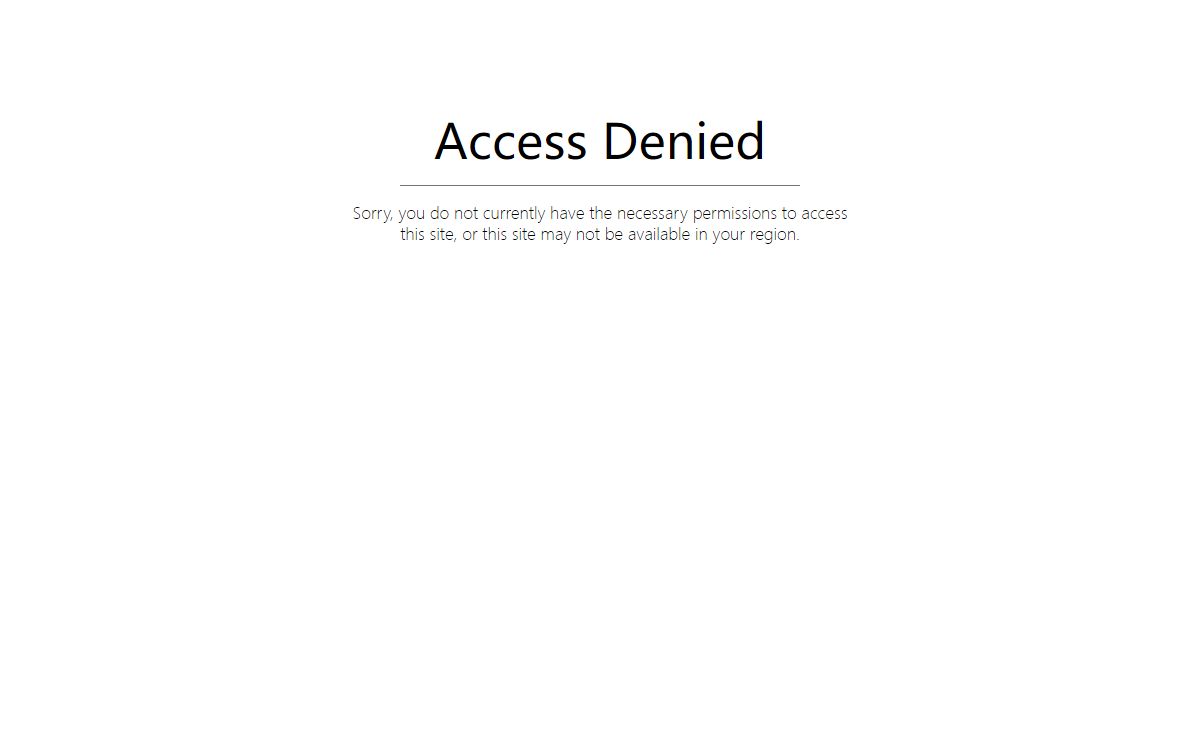 Access Denied