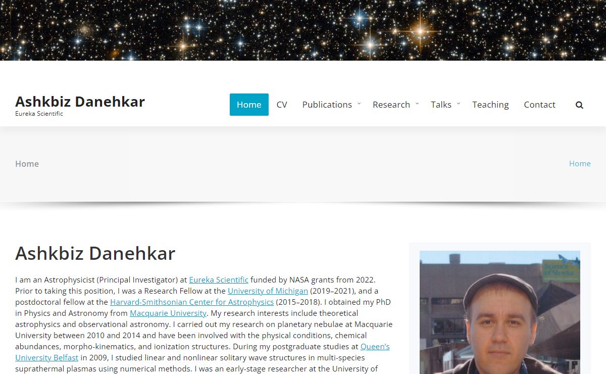 Ashkbiz Danehkar's Astrophysics Pages - Physics and Astronomy